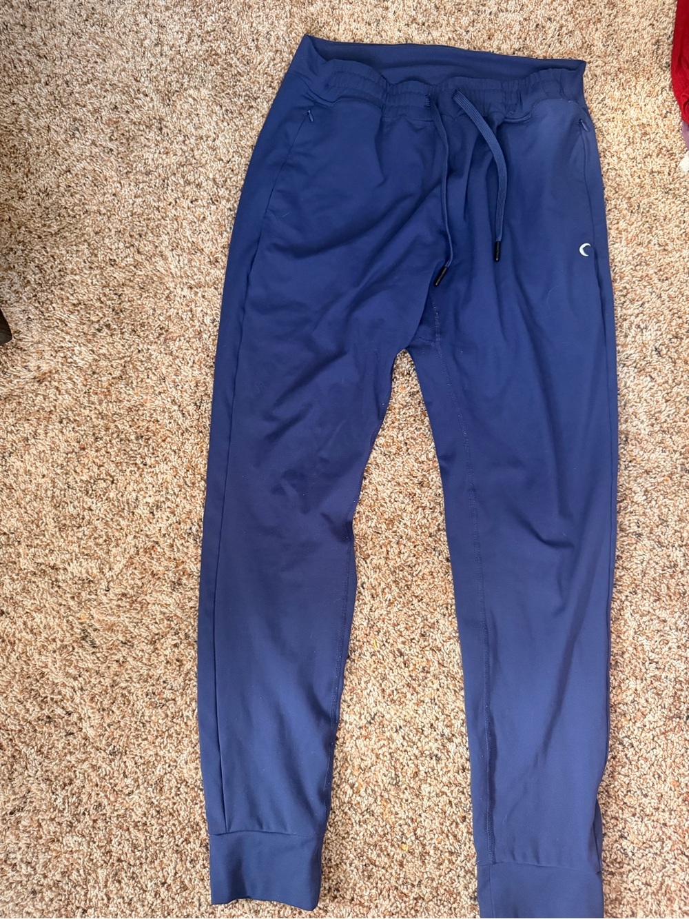 Women’s Confluence Zipper Navy Blue Jogger Pants with Drawstring